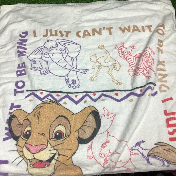 Vintage Lion King Beach Towel Simba Just Can't Wait to be King Disney - Picture 1 of 11
